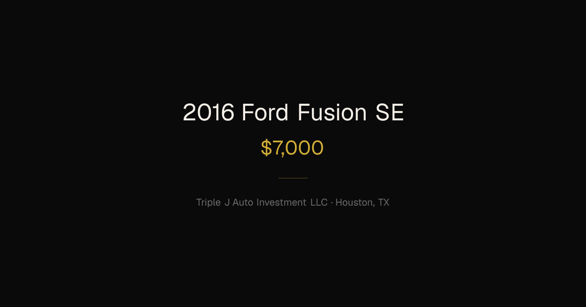 2016 Ford Fusion